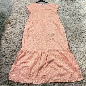 LOFT Outlet NWT Sz. SP Orange Creamsicle Ditsy Floral Print Maxi Dress